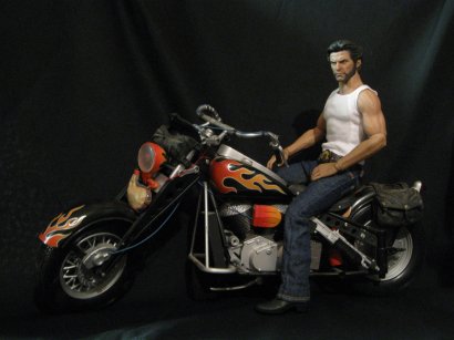 wolverine on motorcycle